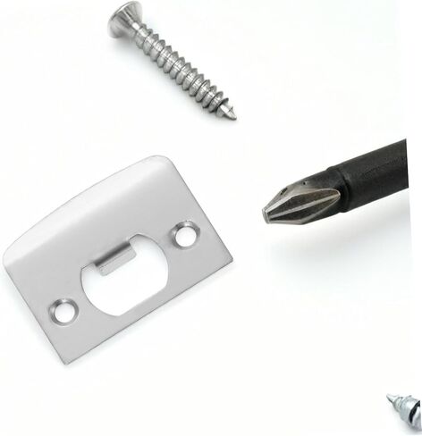 DOITOOL 2pcs Plate 1-5/8 Inch Door Reinforcement Plate Stainless Steel No Deformation Easy Installation in Saudi Arabia