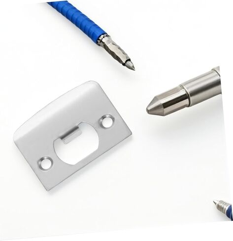 DOITOOL 2pcs Plate 1-5/8 Inch Door Reinforcement Plate Stainless Steel No Deformation Easy Installation in Saudi Arabia