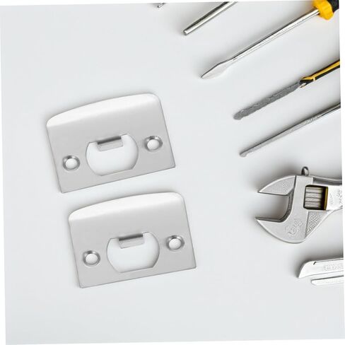DOITOOL 2pcs Plate 1-5/8 Inch Door Reinforcement Plate Stainless Steel No Deformation Easy Installation in Saudi Arabia