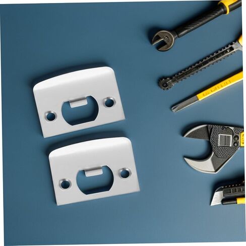 DOITOOL 2pcs Plate 1-5/8 Inch Door Reinforcement Plate Stainless Steel No Deformation Easy Installation in Saudi Arabia