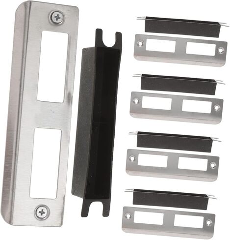 Artibetter 5pcs Stainless Steel Door Strike Plates Door Hole Cover Filler Plates Easy Installation for Concealing Premium Quality Smooth Finish for Enhanced Safety and Convenience in Saudi Arabia