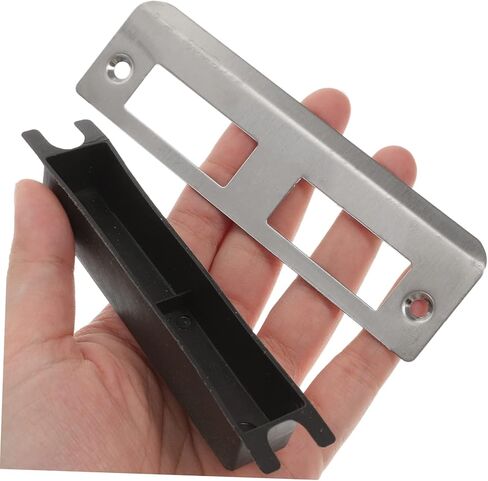 Artibetter 5pcs Stainless Steel Door Strike Plates Door Hole Cover Filler Plates Easy Installation for Concealing Premium Quality Smooth Finish for Enhanced Safety and Convenience in Saudi Arabia