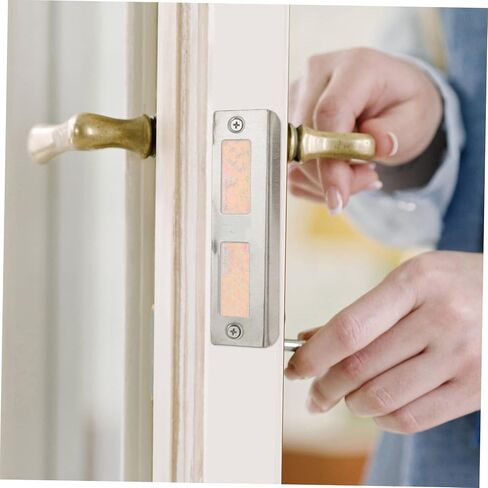 Artibetter 5pcs Stainless Steel Door Strike Plates Door Hole Cover Filler Plates Easy Installation for Concealing Premium Quality Smooth Finish for Enhanced Safety and Convenience in Saudi Arabia