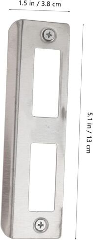Artibetter 5pcs Stainless Steel Door Strike Plates Door Hole Cover Filler Plates Easy Installation for Concealing Premium Quality Smooth Finish for Enhanced Safety and Convenience in Saudi Arabia