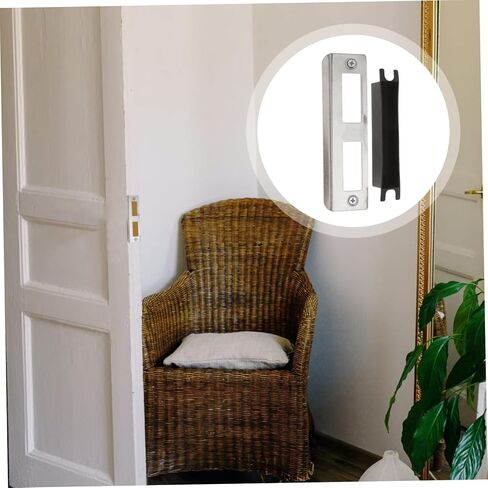 Artibetter 5pcs Stainless Steel Door Strike Plates Door Hole Cover Filler Plates Easy Installation for Concealing Premium Quality Smooth Finish for Enhanced Safety and Convenience in Saudi Arabia