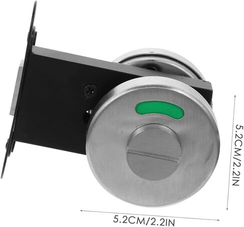 304 Stainless Steel Indicator Door Lock for Bathroom Privacy Door Knob Open/Closed Sign Keyless Deadbolt 53mm Thick Occupied/Vacant Latch for Public Toilets Showers and Offices in Saudi Arabia