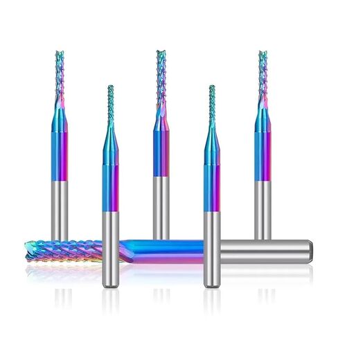 1/8 Inch (3.175mm) Shank PCB Milling Cutter 0.8-3.0mm Super Coated Carbide Router Bit End Mill 10Pcs in Kuwait