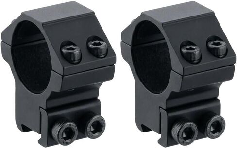 360 Tactical- Pack of Two Scope Rings for 22 Cal/Air Rifle Medium Profile 3/8 Dovetail Mount 1" Diameter Durable in Saudi Arabia