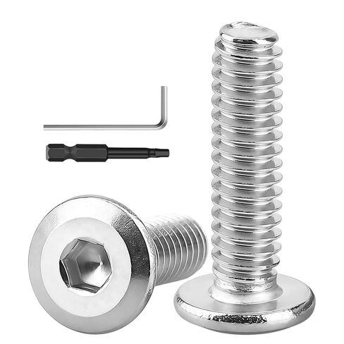 30Pcs M5 x 30mm Flat Head Hex Socket Cap Screws Bolts,304 Stainless Steel Fully Threaded Machine Screws Corrosion-Resistant for Furniture/Machinery with Hex Key & Screwdriver Bit in Saudi Arabia