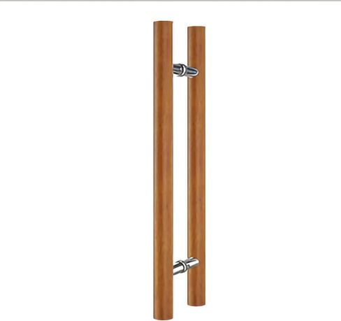 Heavy Duty Commercial Grade Wooden Push Pull Modern Door Handle,Barn Door Handle,Glass Handles,Mirror Polished Chrome Finish (Color: White,Size: 120x80cm) in Saudi Arabia