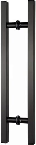 Commercial Push Pull Modern Glass Door Handles,Modern Barn Door Handle for Shower Door,Modern Square Double Sided Door Handle (Color:Black,Size:120cm(471/4")*80cm) in Saudi Arabia