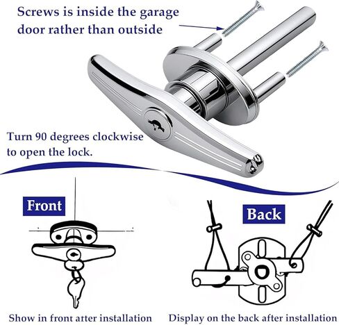 Durability T Handle Garage Zincs Alloys 2 Included Smooth Surfaces for Long Terms Rusts T Handle in Saudi Arabia