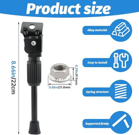 Kids Bike Kickstand لعجلة 16 بوصة عجلات الأطفال سبيكة دراجة دراجة Stand Kickstand Kids Bicycle يمكن تعديلها للفتيات والفتيان الدراجة الوردي in Kuwait