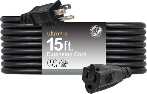 GE Outdoor Extension Cord, 40 Ft, Grounded Heavy Duty Extension Cord, 16AWG 3 Prong Extension Cord Outdoor, Outside Extension Cord, Long Extension Cord ETL Listed, Green Outdoor Extension Cord 81601 in Saudi Arabia