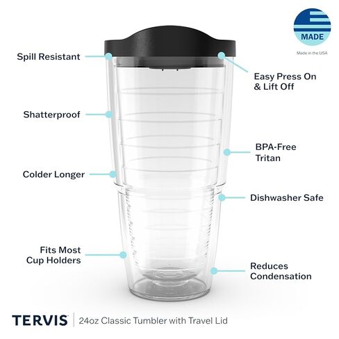 كوب Tervis مصنوع في الولايات المتحدة الأمريكية بجدار مزدوج من جامعة فلوريدا جاتورز معزول يحافظ على المشروبات باردة وساخنة، 16oz - بدون غطاء، جاتور in Saudi Arabia