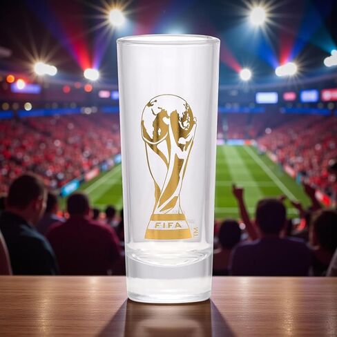 الإصدار الرسمي لكأس العالم FIFA 2026 - كأس طويل منقوش بالذهب بوزن 2 أونصة - عنصر نادر لهواة الجمع - مثالي للبوابات الخلفية أو حفلات FIFA أو المانكاف أو الحانات هدية لمحبي كرة القدم in Kuwait