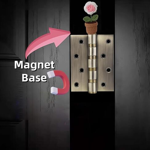 Cute Mini Creative Flower Textile Gradient Rose Potted Plant Hinge Heads Decorative Topper Set 1PCS, Home Decoration,Magnetic Hinge Head Toppers Door Hinge in Saudi Arabia