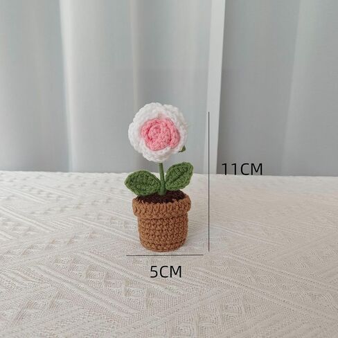 Cute Mini Creative Flower Textile Gradient Rose Potted Plant Hinge Heads Decorative Topper Set 1PCS, Home Decoration,Magnetic Hinge Head Toppers Door Hinge in Saudi Arabia