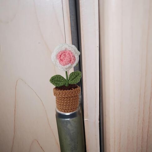 Cute Mini Creative Flower Textile Gradient Rose Potted Plant Hinge Heads Decorative Topper Set 1PCS, Home Decoration,Magnetic Hinge Head Toppers Door Hinge in Saudi Arabia