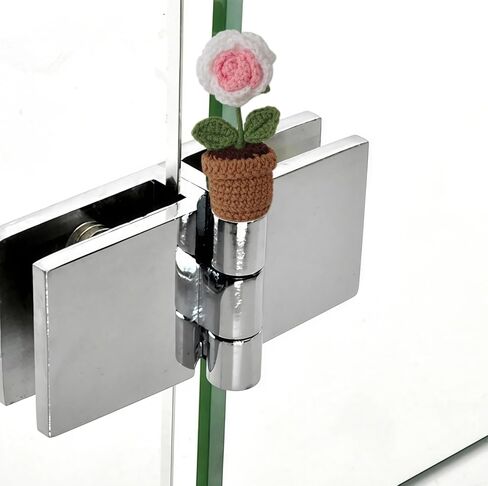 Cute Mini Creative Flower Textile Gradient Rose Potted Plant Hinge Heads Decorative Topper Set 1PCS, Home Decoration,Magnetic Hinge Head Toppers Door Hinge in Saudi Arabia