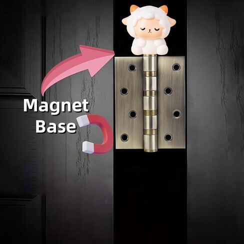 Cute Mini Creative White Lamb, Goat, Sheep Hinge Heads Decorative Topper Set 6PCS, Home Decoration,Magnetic Hinge Head Toppers Door Hinge in Saudi Arabia