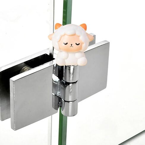 Cute Mini Creative White Lamb, Goat, Sheep Hinge Heads Decorative Topper Set 6PCS, Home Decoration,Magnetic Hinge Head Toppers Door Hinge in Saudi Arabia