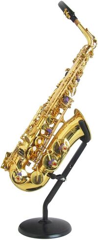 Toddmomy Foldable Alto Saxophone Stand Iron Bracket with Non-slip Base Saxophone Storage Rack Holder for Alto Sax Playing and Display in Kuwait