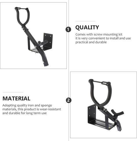 Toddmomy Wall Mount Tenor Alto Saxophone Stand Black Sturdy Sax Holder Instrument Storage Hook for Music Room in Kuwait