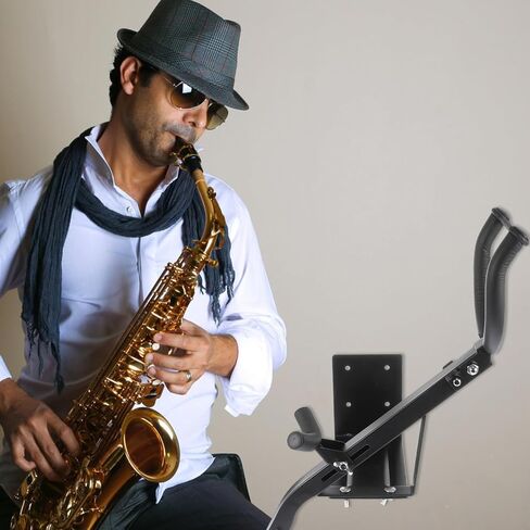Toddmomy Wall Mount Tenor Alto Saxophone Stand Black Sturdy Sax Holder Instrument Storage Hook for Music Room in Kuwait