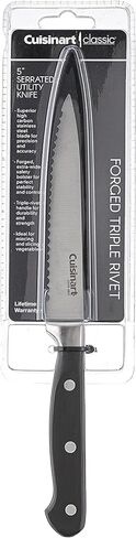 Cuisinart C77TR-5SUT Triple Rivet Collection 5" Serrated Utility Knife, Black in Saudi Arabia