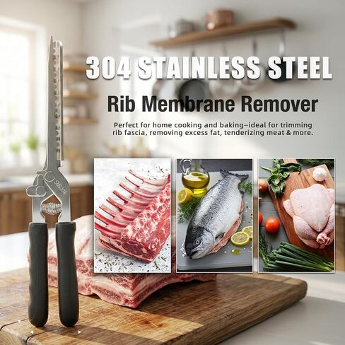 Rib Membrane Removal Tool – 304 Stainless Steel Rib Prep Tool Membrane Remover & BB Rib Skinner in Saudi Arabia
