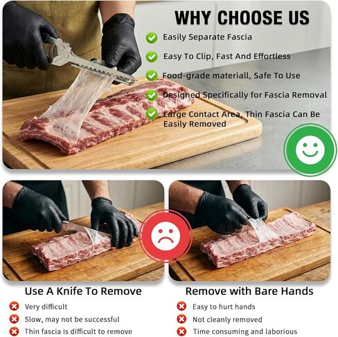 Rib Membrane Removal Tool – 304 Stainless Steel Rib Prep Tool Membrane Remover & BB Rib Skinner in Saudi Arabia