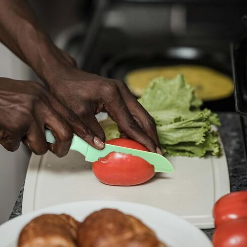 2Pcs Green Lettuce Knife Cutter Set,Professional kitchen Cooking plastic Serrated knife for Veggies, Salad,Fruit,Cake, Bread and More in Saudi Arabia