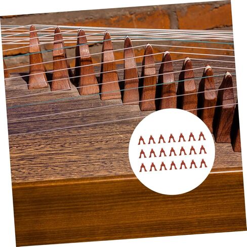 مجموعة جسور Guzheng مكونة من 21 قطعة من الخشب الصلب البني الفاتح من ABOOFAN، أعمدة دعم Guzheng الخشبية لملحقات أدوات Zither الصينية in Saudi Arabia