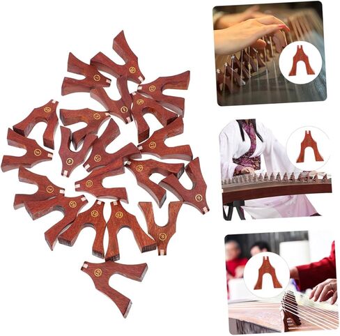 مجموعة جسور Guzheng مكونة من 21 قطعة من الخشب الصلب البني الفاتح من ABOOFAN، أعمدة دعم Guzheng الخشبية لملحقات أدوات Zither الصينية in Saudi Arabia