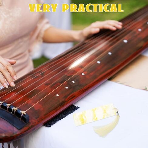 Toddmomy Guzheng لوحة تخزين الأظافر الصفراء القابلة لإعادة الاستخدام Pipa حامل الأظافر حامي الإصبع مناسب للاعبين Guzheng in Kuwait