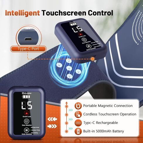 Red Light Therapy Belt for Body, Cordless Infrared Light Therapy Wrap with Vibration 660nm 850nm, Heating Light Therapy Wrap Belt for Back Shoulder Waist Muscle in Kuwait