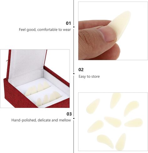 مجموعة Zerodeko Professional Guzheng للأظافر المزيفة، شريط لاصق، حجم صغير من أعواد الأصابع البيضاء للبالغين، ملحقات أظافر Guzheng للعب وممارسة الآلات الخيطية in Kuwait