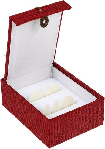 مجموعة عصي أصابع جوزينج الواقية من هاناباس للمبتدئين والكبار، أظافر صناعية صغيرة الحجم مع شريط لاصق، 8 قطع من أعواد التدريب البيضاء مع صندوق تخزين للعب جوزينج in Kuwait