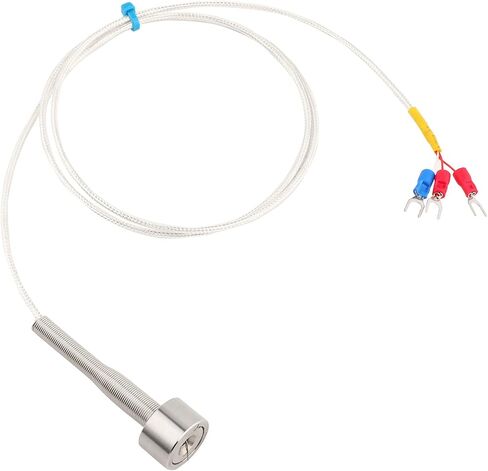 Tissting PT100 Magnetic Temperature Sensor ~60 to 150℃ K~Type Thermocouple Temperature Sensors 3 Wire Thermistor Probe for Pump Motor,Boiler,Compression Pump, Heat Exchanger Surface(4m/157.48in) in Saudi Arabia