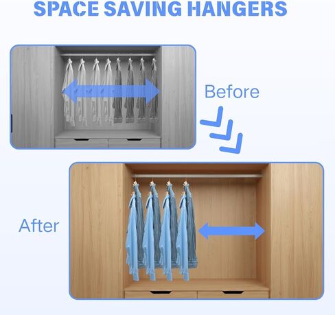100 Pcs Hanger Hooks Space Saver, Heavy Duty Hanger Connector Hooks, Cascading Hanger Extender for Closet Storage Organization, White Hanger Extender Hooks for Clothes Coats Pants in Saudi Arabia