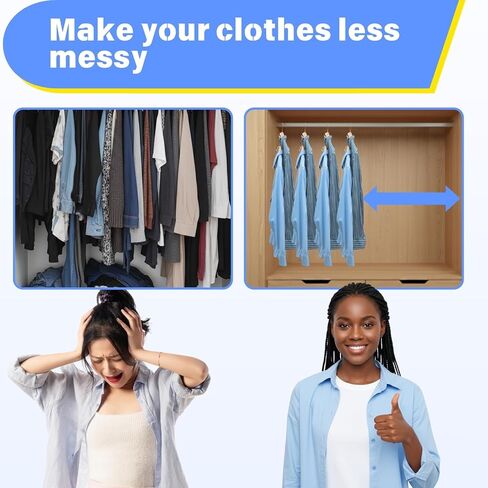 100 Pcs Hanger Hooks Space Saver, Heavy Duty Hanger Connector Hooks, Cascading Hanger Extender for Closet Storage Organization, White Hanger Extender Hooks for Clothes Coats Pants in Saudi Arabia