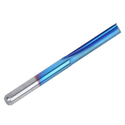 ZDZCYS17DL 10Pcs Cemented Carbide Milling Cutter, 3.175mm Handle, 2 Flute Straight, Blue Coating, for Wood MDF Acrylic PVC EVA Foam Plywood Processing in Kuwait