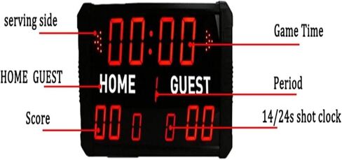 LED Digital Scoreboard Digital Scoreboard,Powered Electronic Basketball Scoreboard with Buzzer,Equipment for Ball Game in Saudi Arabia