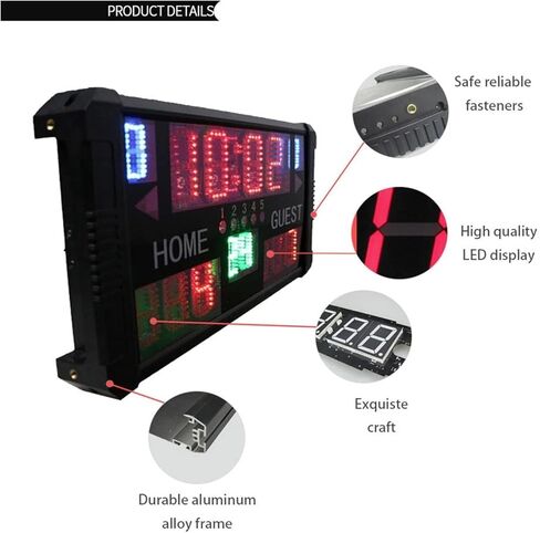 لوحة النتائج الإلكترونية مع تطبيق التحكم عن بعد اللاسلكي للتحكم في لوحة النتائج LED لكرة السلة على مدار الساعة in Kuwait