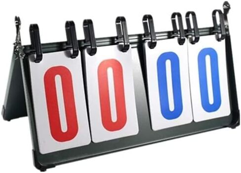 Scoreboard 4-Digit Score Flipper, Sports Table Top Scoreboards Flip Score Board for Football Volleyball Basketball Scoreboards & Timers in Kuwait