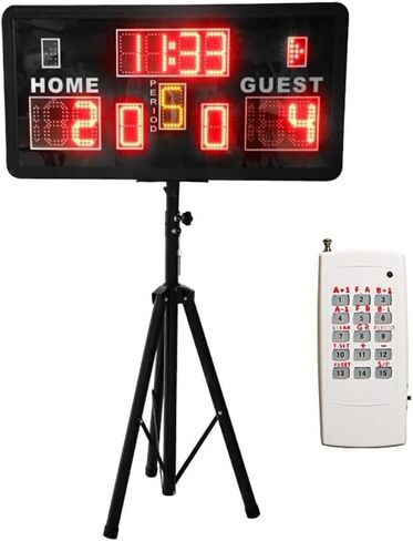 LED Football Replacement Board Portable LED Scoreboard, Basketball/BaseballGame Digital Scoreboard with Remote Control with Buzzer, with Tripod Portable Replacement Plate in Kuwait