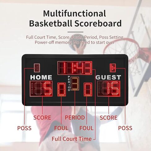 LED Football Replacement Board Portable LED Scoreboard, Basketball/BaseballGame Digital Scoreboard with Remote Control with Buzzer, with Tripod Portable Replacement Plate in Kuwait