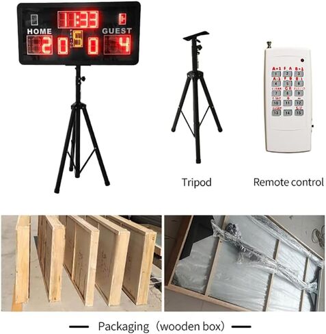 LED Football Replacement Board Portable LED Scoreboard, Basketball/BaseballGame Digital Scoreboard with Remote Control with Buzzer, with Tripod Portable Replacement Plate in Kuwait