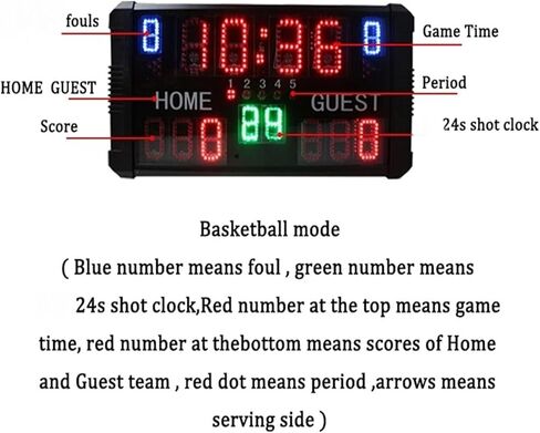 LED Digital Scoreboard Multi Sport Indoor Scoreboard LED Indoor Professional Basketball, Baseball/Football/Tennis Electronic Digital Scoreboard in Kuwait